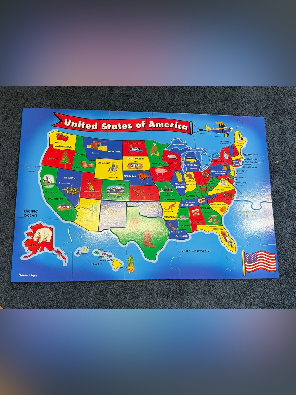 Melissa and Doug United States of America Floor Puzzle